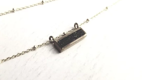 black marble minimalist necklace