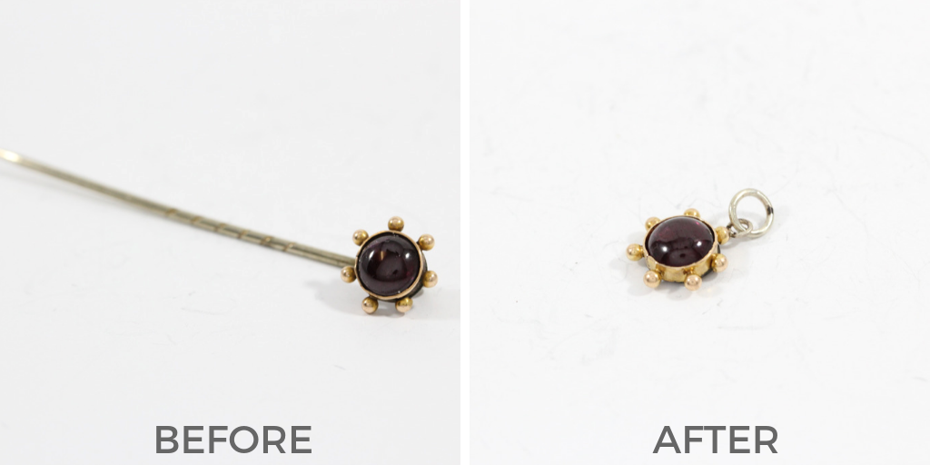 pin to pendant before and after