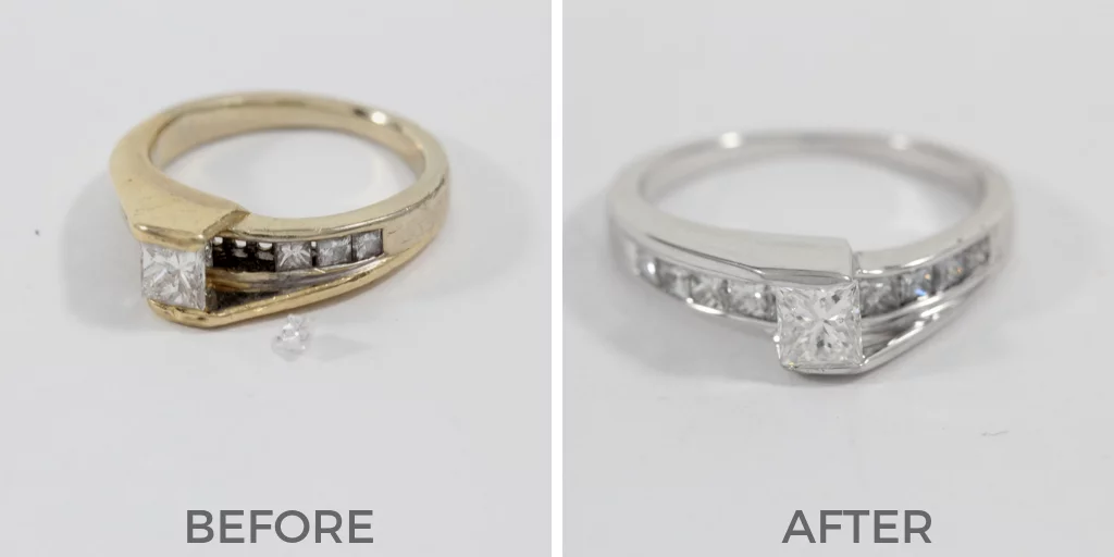 rhodium before and after