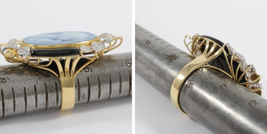 how many sizes can a ring be resized gold