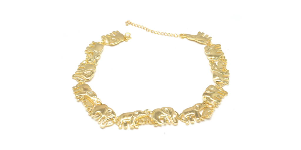 The holiday date Double layer 14k gold plated chain bracelet