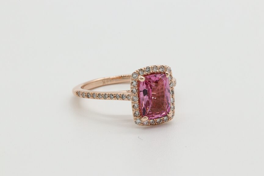 vintage pink ring