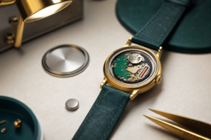 Timex watch repair on a professional watchmaker bench