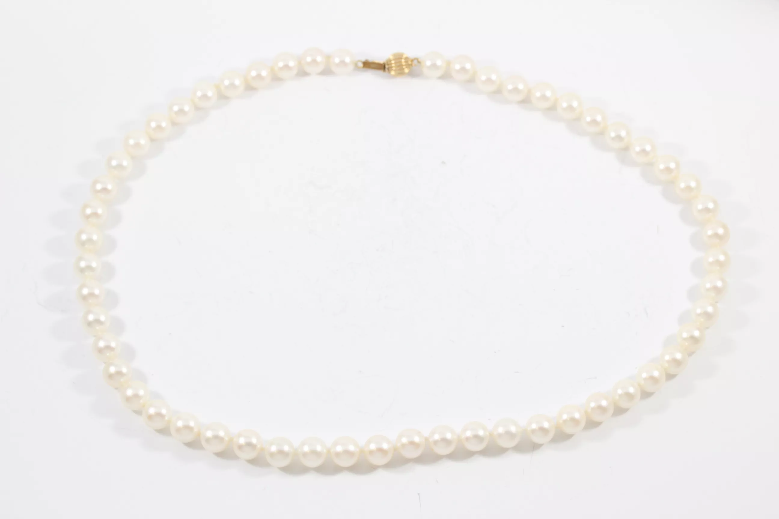 Pearl strand on a white background