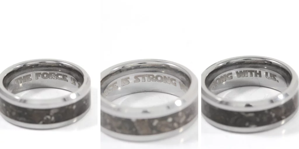 tungsten ring engraving geeky jewelry