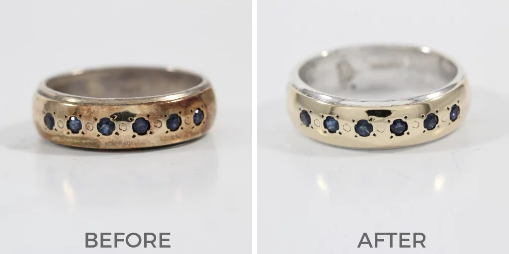 jewelry polishing before and after
