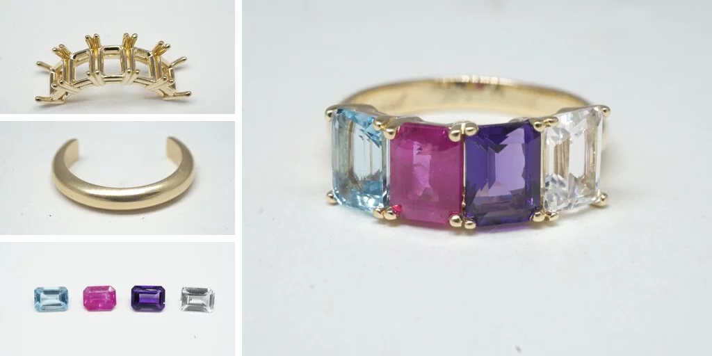 building custom ring with jewelry components