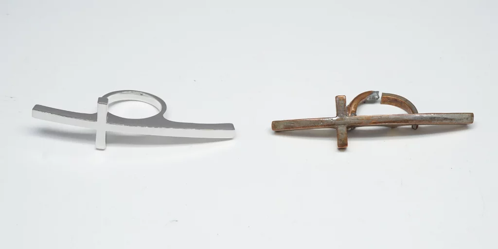 Replating silver ring hot sale