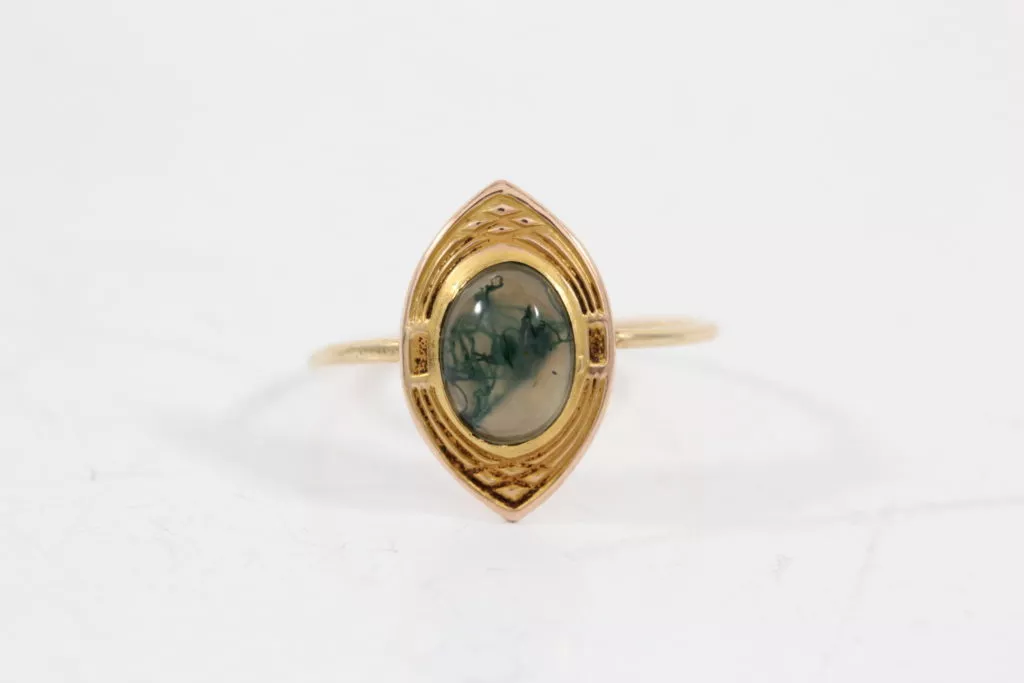 agate ring estate jewelry