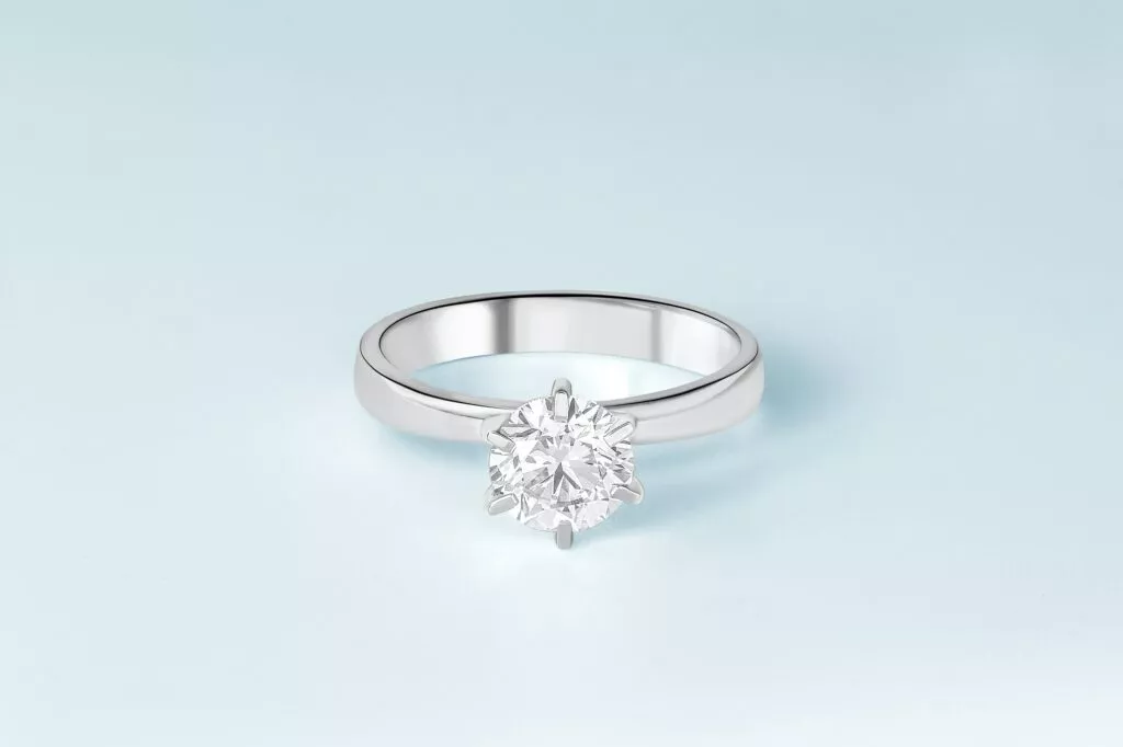 platinum ring with diamond